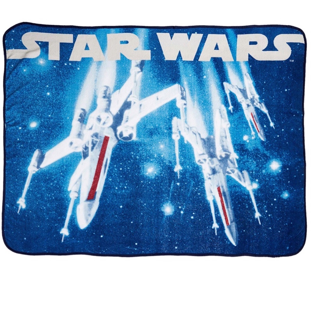 Lucas Films Star Wars Vintage Logo Throw 50x60 NWT